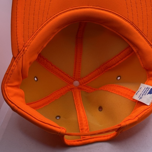 Vintage Ontario Moose and Deer Hunter Embroidered Patch Snapback Hat Orange - Picture 11 of 16